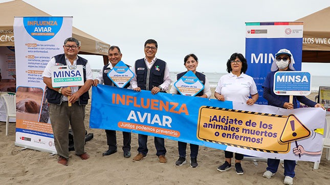 Se recomienda evitar el contacto con aves o mamíferos marinos para prevenir casos de influenza aviar