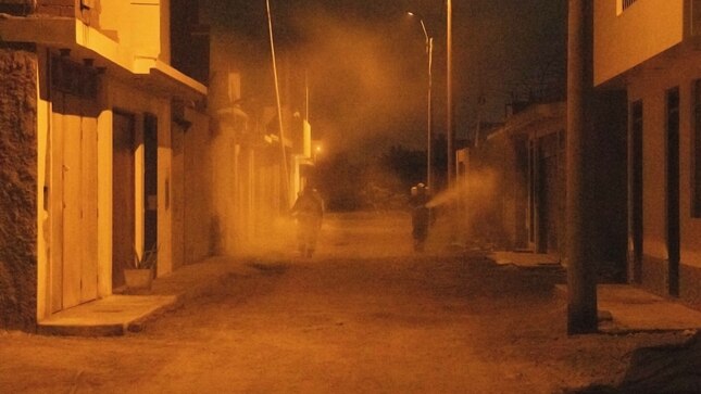 Municipalidad distrital continúa con las fumigaciones para el control de moscas e insectos en centros poblados de Cerro Azul.