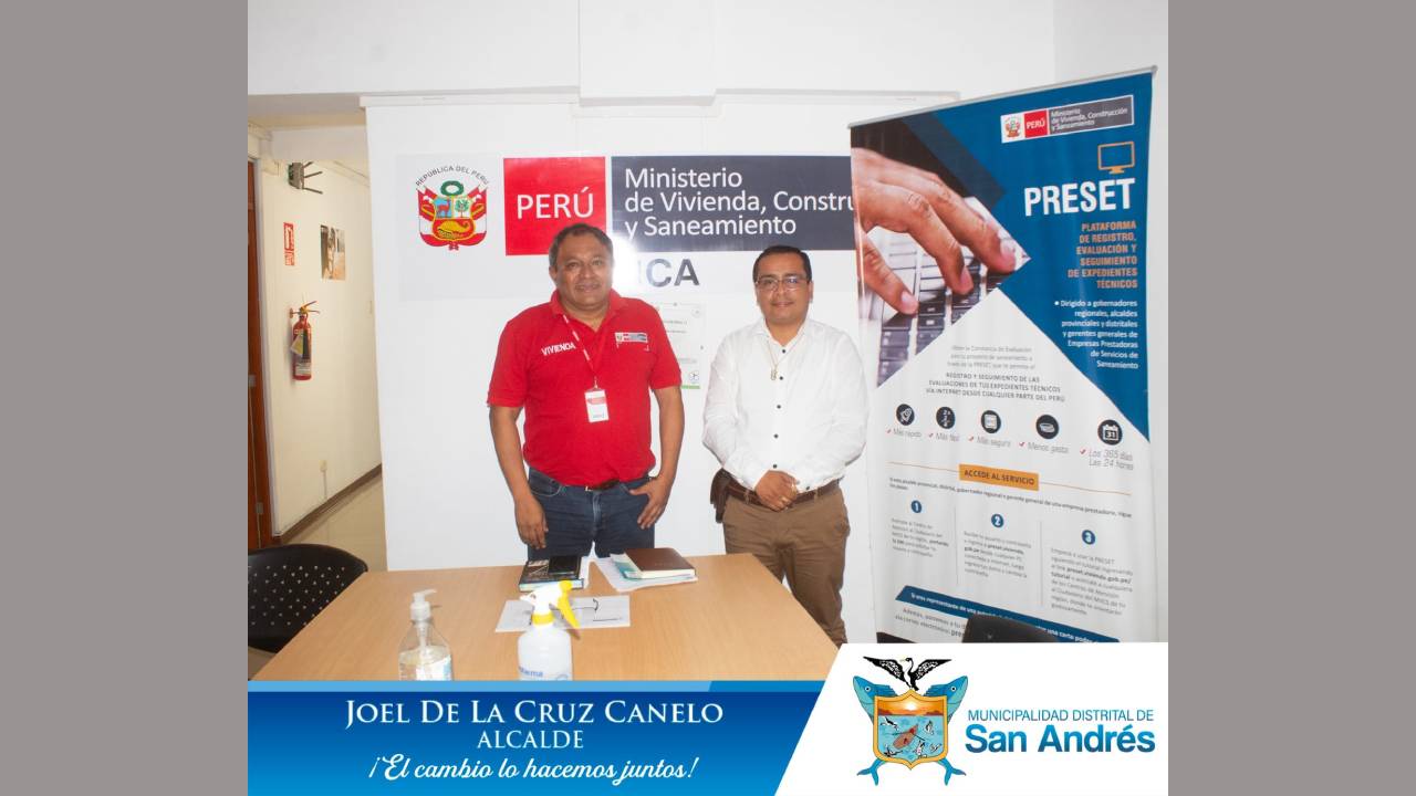 Alcalde Distrital De San Andrés Joel De La Cruz Canelo Y Su Gerente Municipal Lic. Juan Pizarro Sánchez Visitaron El Ministerio De Vivienda,