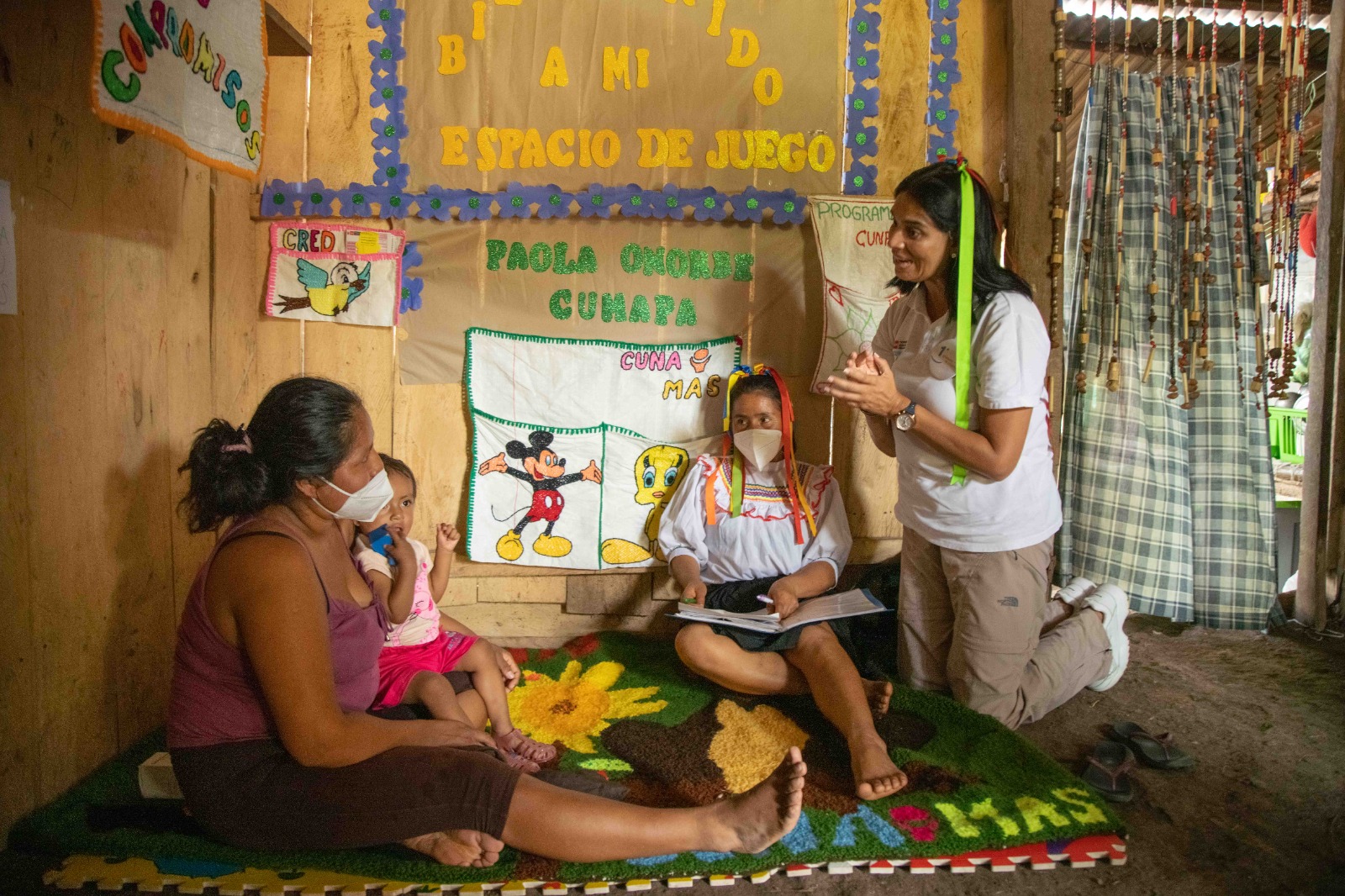 Cuna Más supervisa la prestación de sus servicios con pertinencia cultural en comunidad nativa de Panjuy