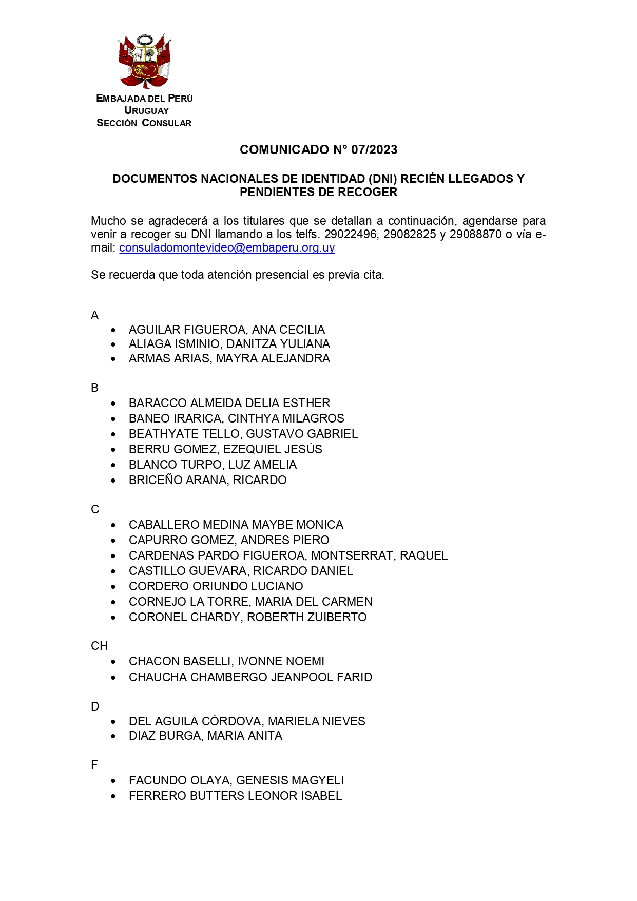 Documentos Nacionales de Identidad (DNI) recién llegados y pendientes de recoger