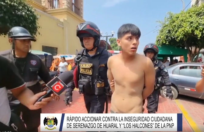 Rápido accionar contra la inseguridad ciudadana de serenazgo de Huaral y "Los Halcones" de la PNP