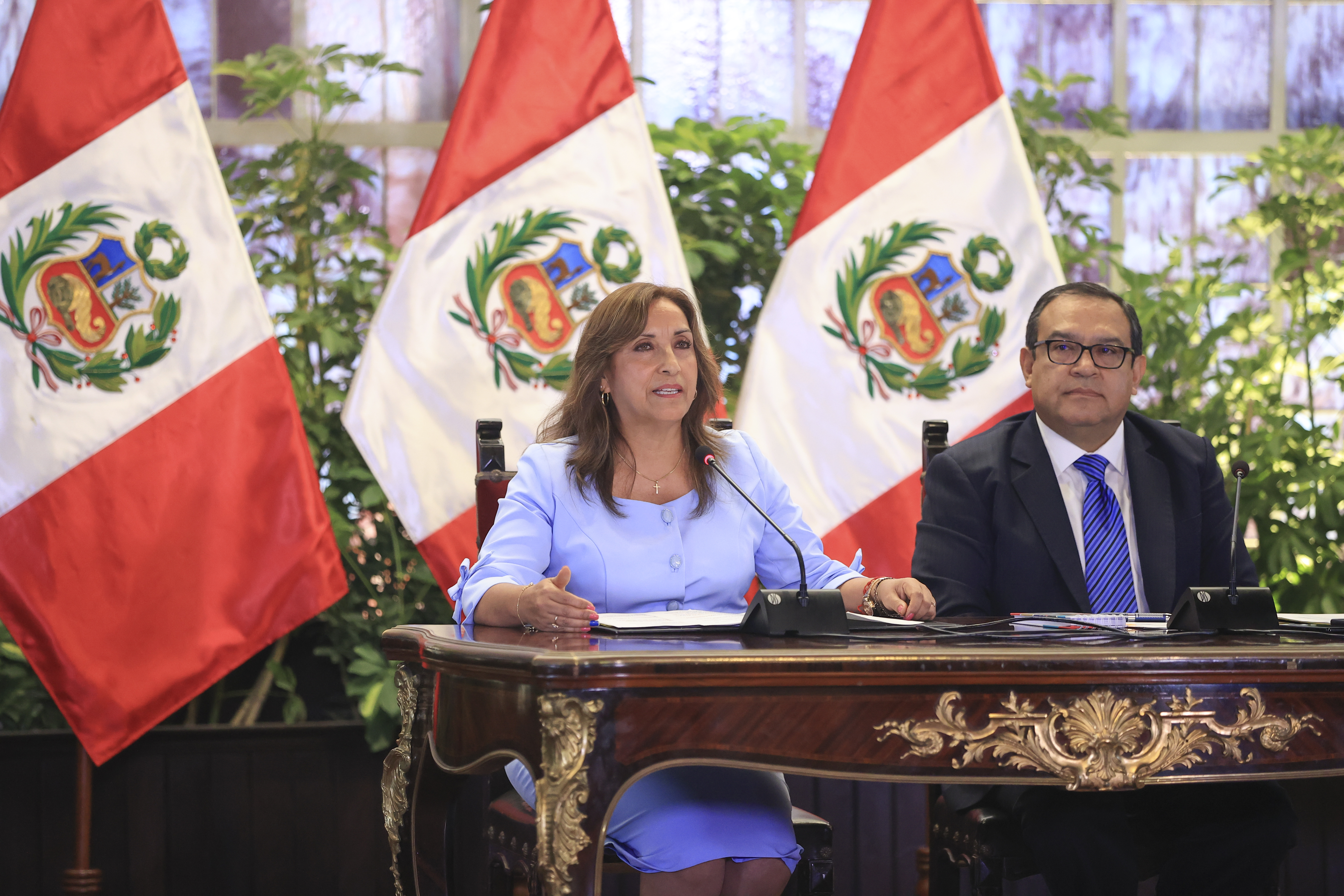 • En conferencia de prensa, la mandataria brindó los avances de gestión del Ejecutivo a dos meses de asumir la jefatura del Estado.