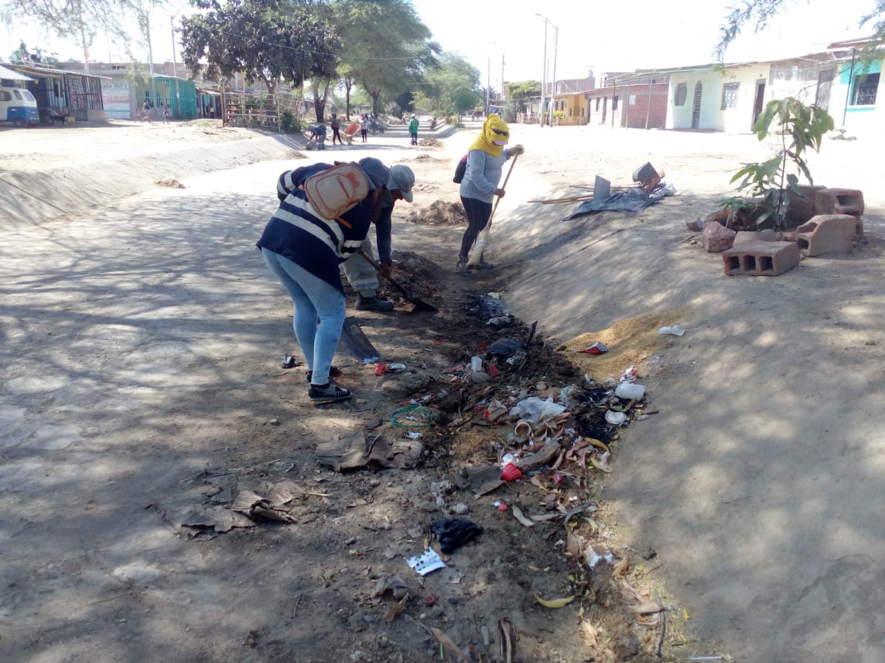 Municipalidad realiza trabajos de limpieza en dren San Felipe enero 2023