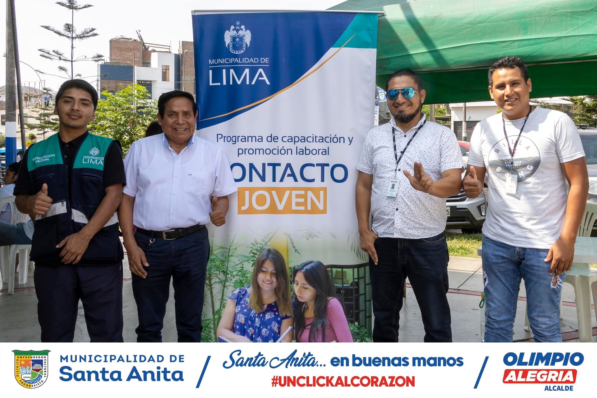El alcalde Olimpio Alegría, participó junto a los jóvenes de la gran feria vocacional organizada por la Subgerencia de Educación, Cultura, Deporte, Juventud y Turismo, llegando a participar más de 15 casas de estudios con diferentes propuestas educativas junto a la Municipalidad de Lima. Este evento logró un paso importante para nuestra próxima generación de líderes en Santa Anita.