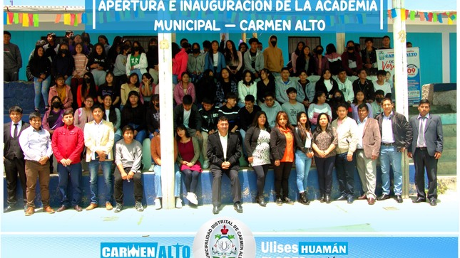 inauguración de la academia municipal Carmen Alto