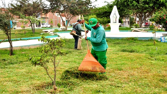 Imagen de soldados apoyando limpieza