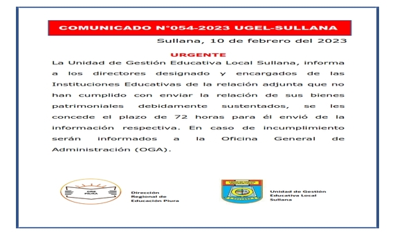 Comunicado N°54