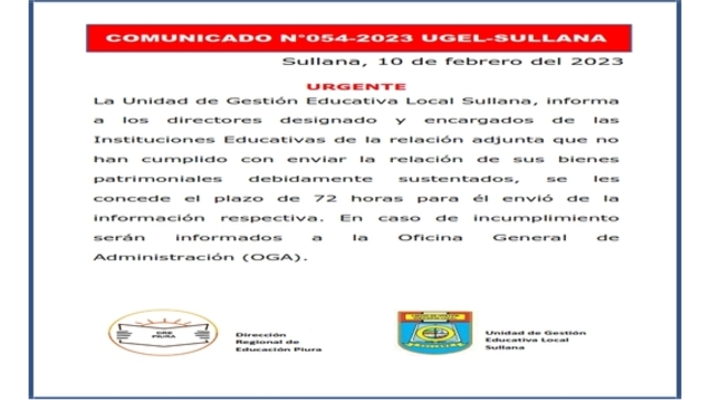 Comunicado N°54
