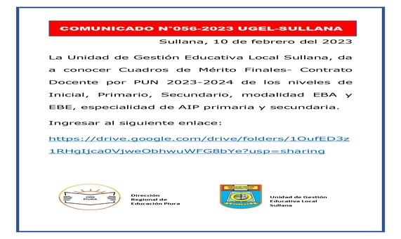Comunicado N°56