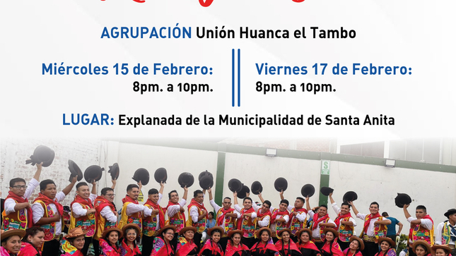 Vecino #Santanitense  esta es tu oportunidad para aprender y divertirte. Ven a disfrutar nuestra danza típica que brinda la Agrupación Unión Huanca El Tambo. 