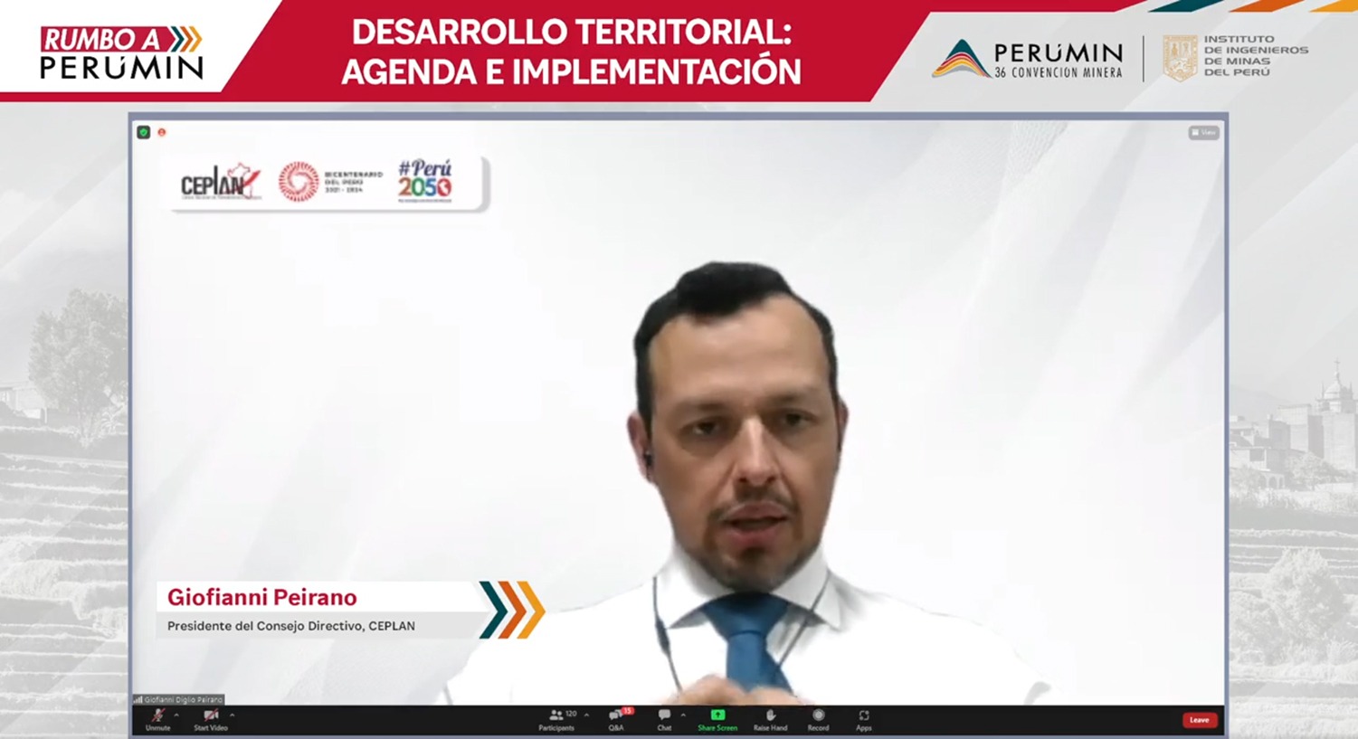 Presidente del Ceplan en evento "Rumbo a Perumin"