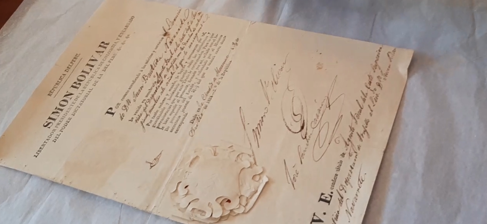 Confirman retorno de documento de gobierno firmado por el Libertador Simón Bolívar