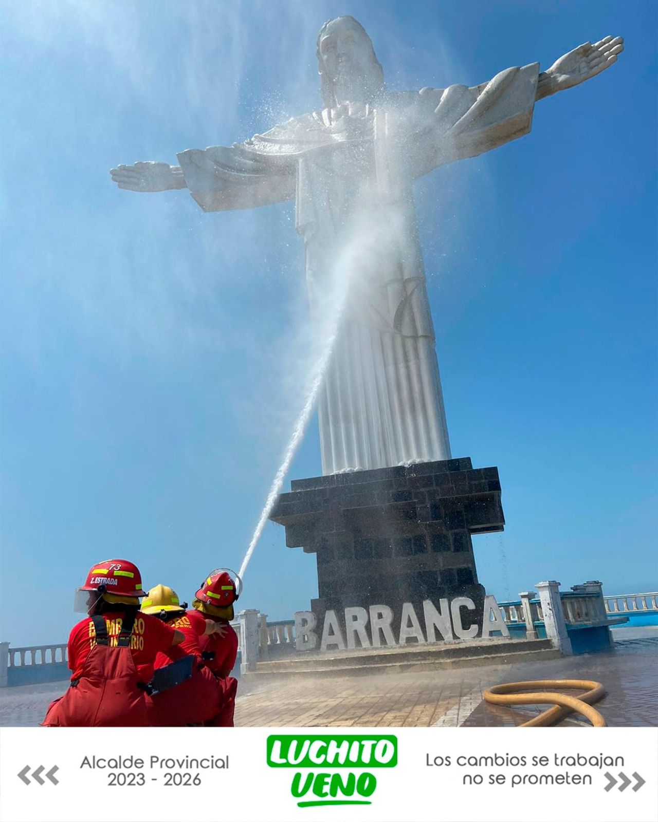 Limpieza del Cristo Redentor