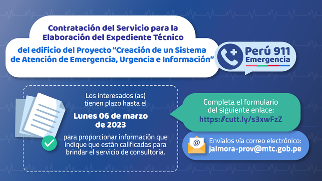 JPG con los datos de la convocatoria del 911