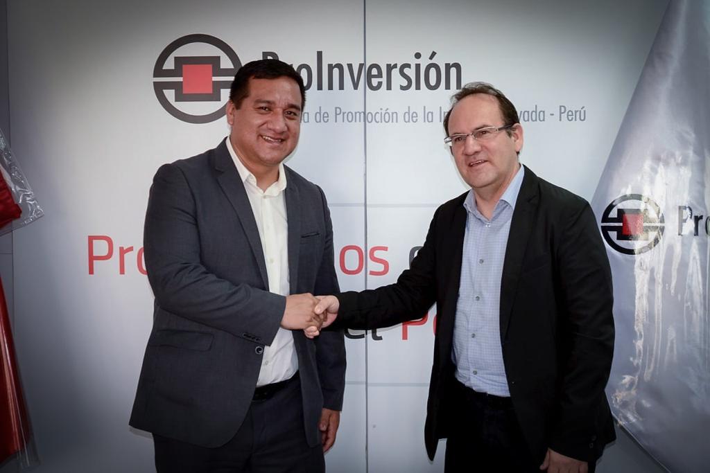 Reunión del alcalde provincial Percy Zuta con el titular de Proinversión José Salardi