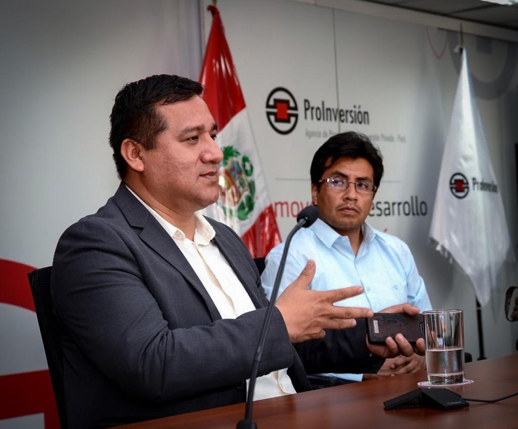 Reunión del alcalde provincial Percy Zuta con el titular de Proinversión José Salardi