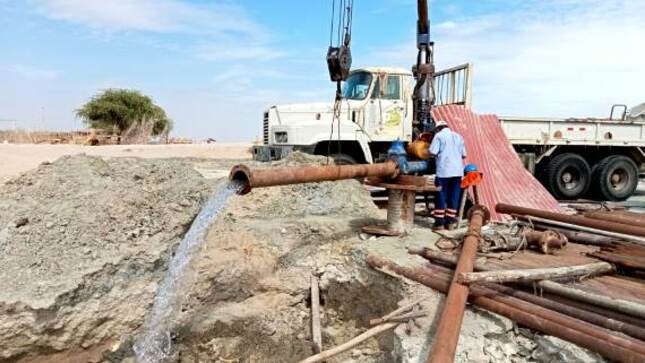 GORE hace prueba de bombeo en pozo Nuevo Santa Rosa para dotar de agua a 4.500 pobladores