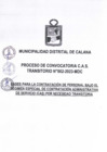 Vista preliminar de documento PROCESO DE CONVOCATORIA CAS TRANSITORIO N°002-2023-MDC.pdf