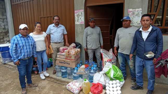 Vice Gobernador Regional de Lima, Nicolás Barrera Morán entregó ayuda humanitaria a damnificados por la caida de huayco