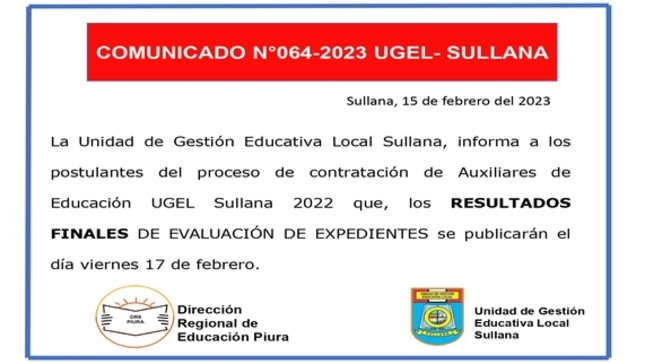Comunicado N°64