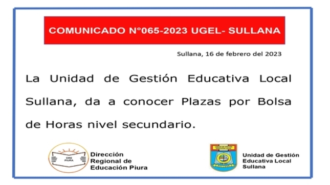 Comunicado N°65