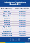 Vista preliminar de documento Calendario de vencimientos Ejercicio 2018 - Aporte por Regulación