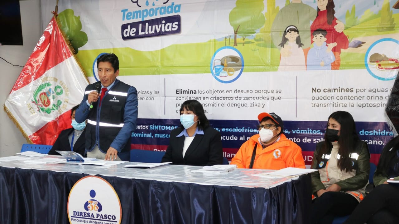 Pasco: inician campaña de prevención frente a la temporada de lluvias