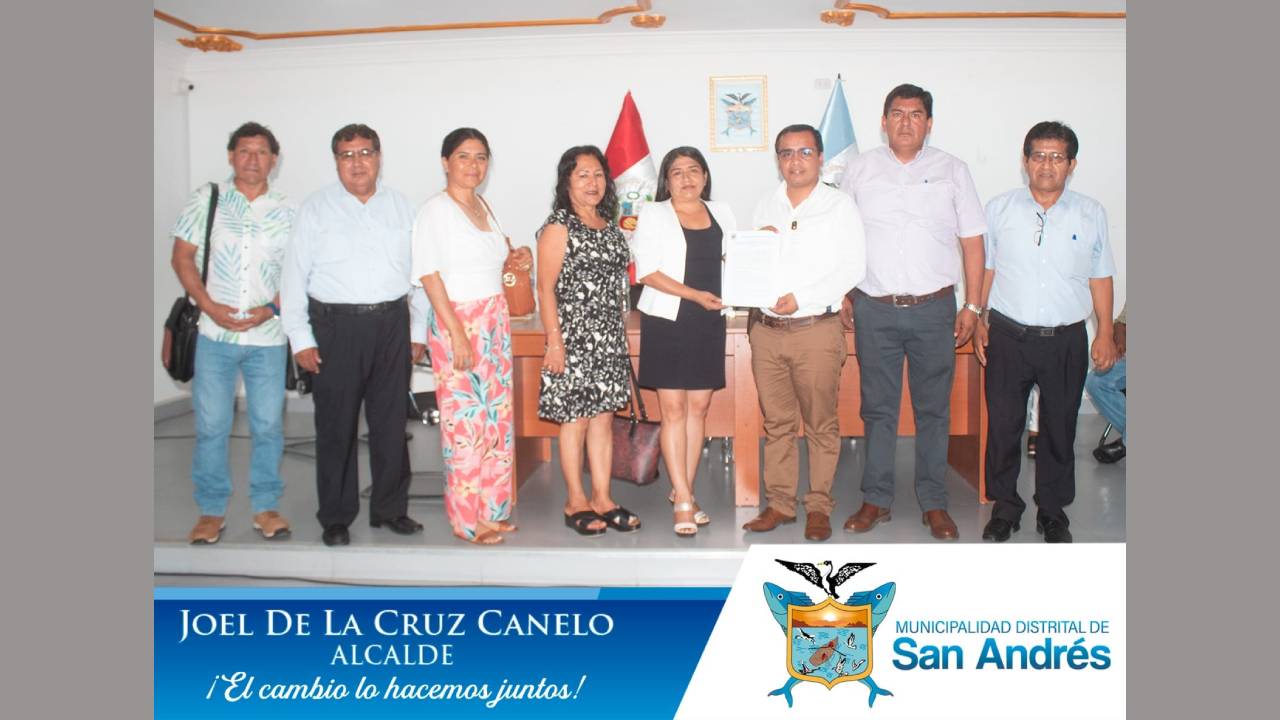 Se Realizó La Firma De Importante Convenio Entre La Muncipalidad De San Andrés Y La Ugel Pisco.