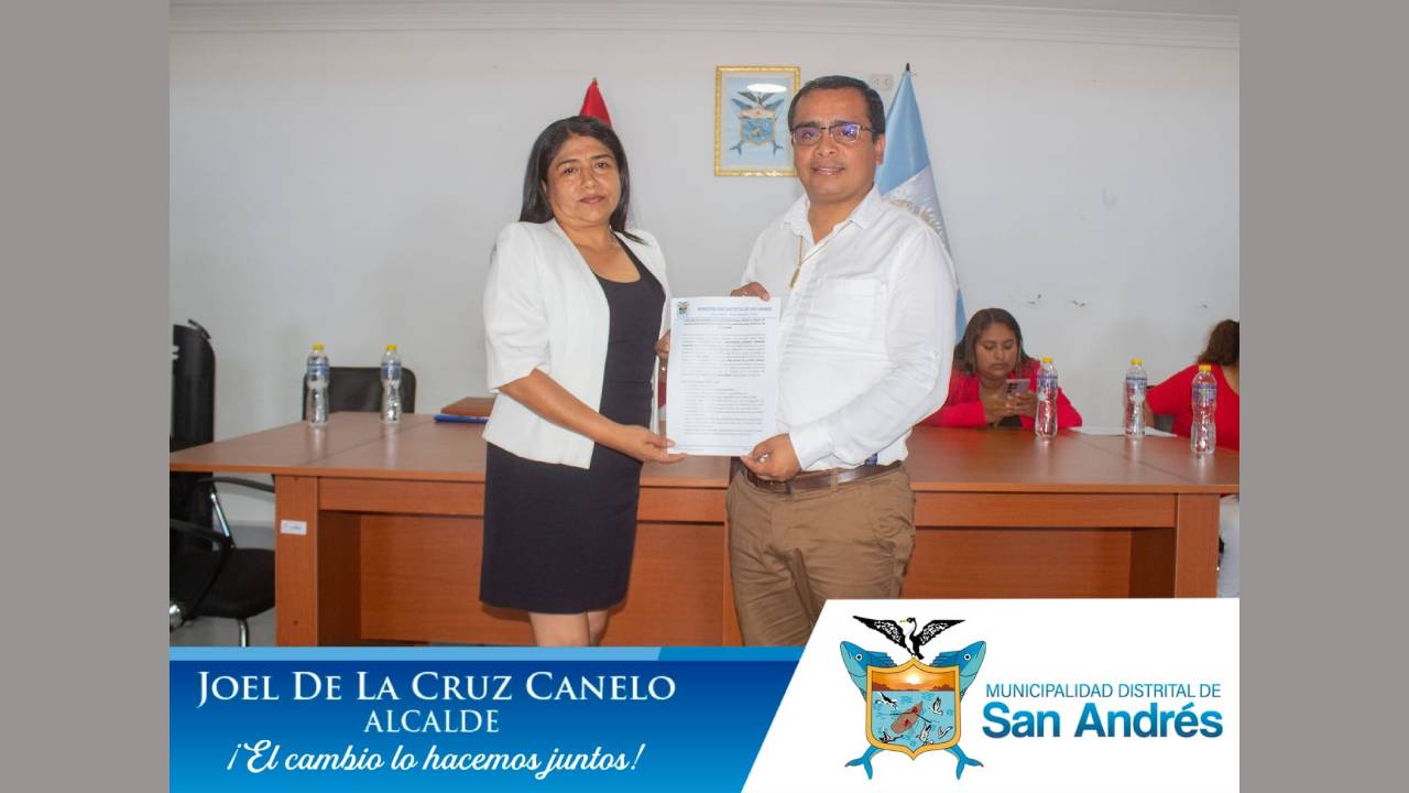 Se Realizó La Firma De Importante Convenio Entre La Muncipalidad De San Andrés Y La Ugel Pisco.
