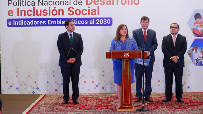 Fotografía del lanzamiento de la Política Nacional de Desarrollo e Inclusión Social.