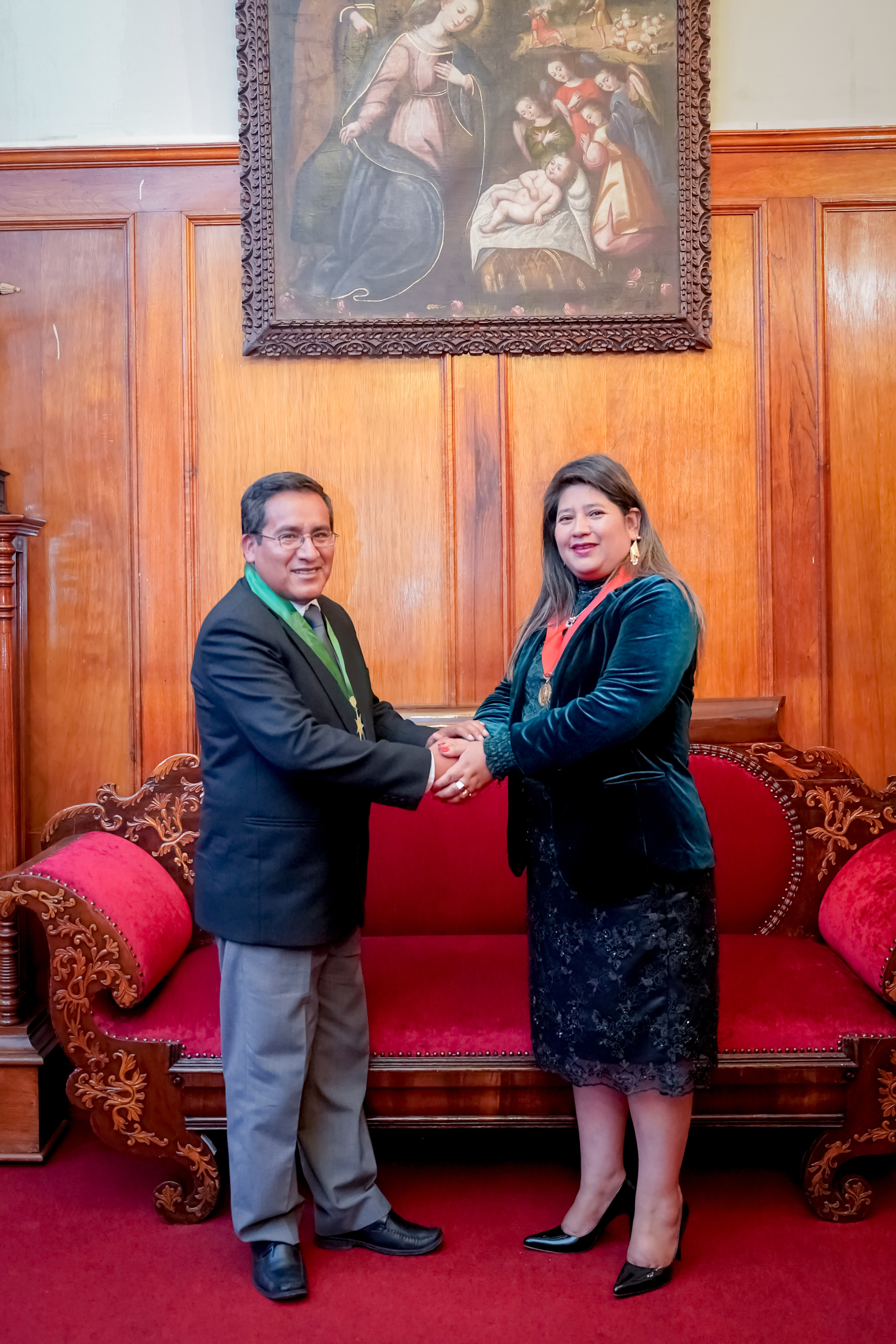 Presidenta de la Corte de Cusco y Decano de ICAC