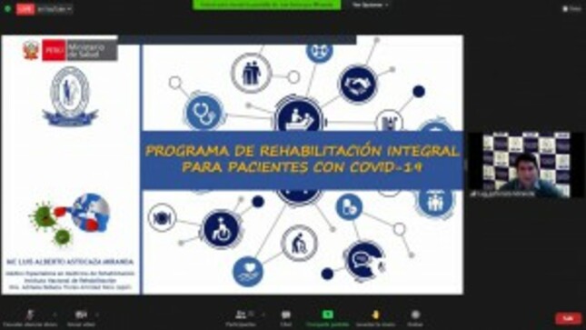 INR brindó telecapacitación en rehabilitación integral Post COVID-19 a profesionales de salud