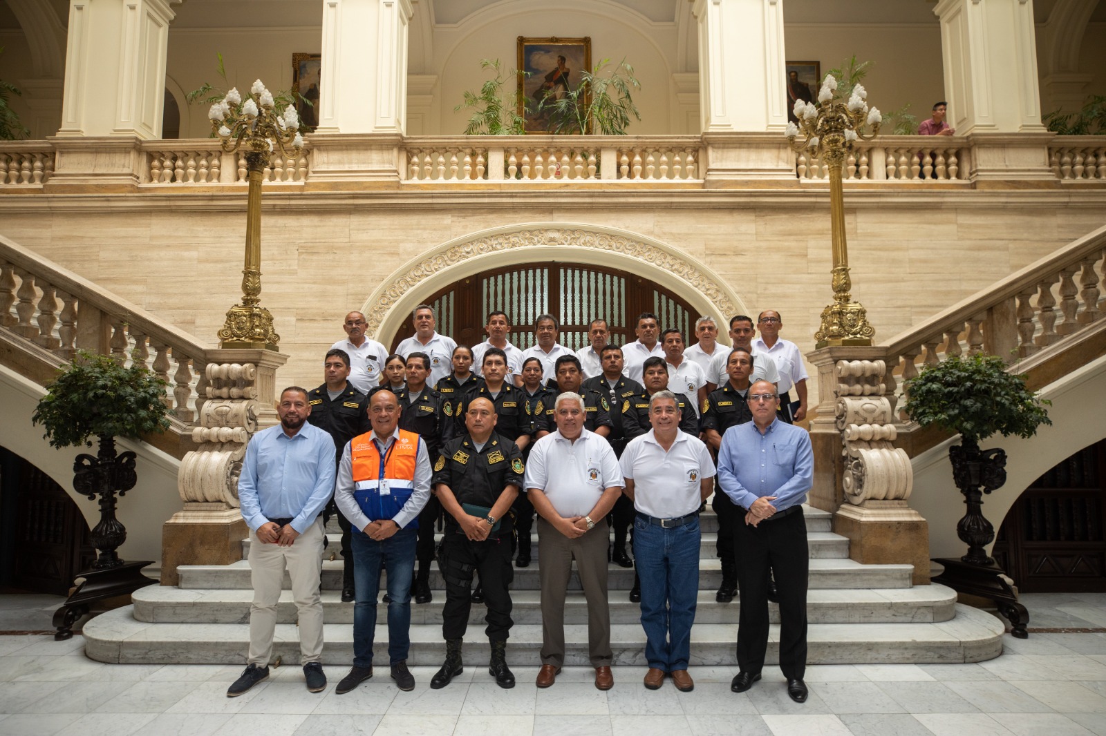 La reunión la presidieron los Gerentes de Seguridad Ciudadana, Abdul Miranda, y Mario Casaretto, Gerente de Gestión del Riesgo de Desastres.