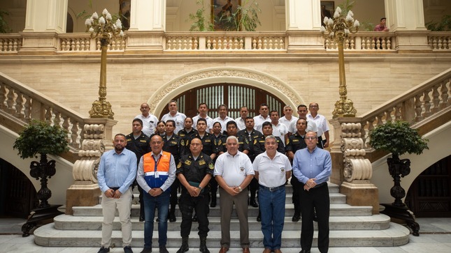 La reunión la presidieron los Gerentes de Seguridad Ciudadana, Abdul Miranda, y Mario Casaretto, Gerente de Gestión del Riesgo de Desastres.