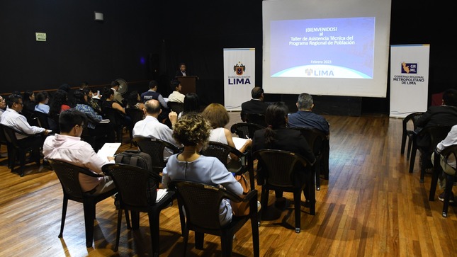 El Gobierno Regional Metropolitano de Lima convocó a representantes de los gobiernos locales a la primera reunión de capacitación del Plan Regional de Población 2018-2030, correspondiente al año 2023 