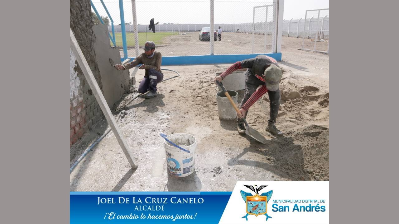 Alcalde Joel De La Cruz Canelo Inspecciona Trabajos De Mejoramiento En El Estadio "Campeones Del 69"