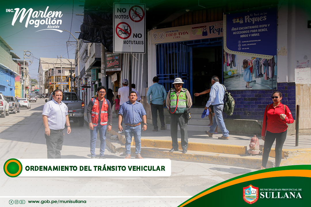 Municipalidad busca ordenamiento del tránsito vehicular en la ciudad de Sullana