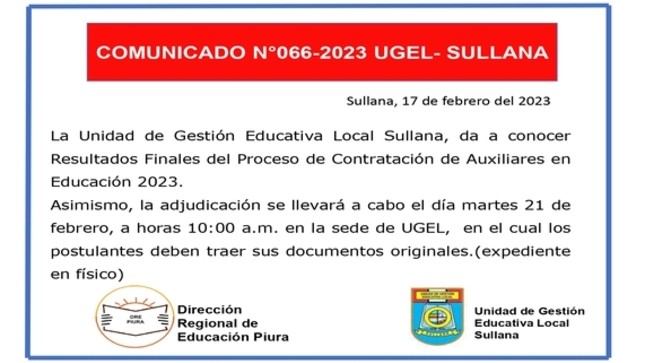 Comunicado N°66