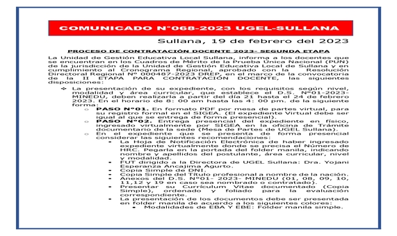 Comunicado N°68 parte 1