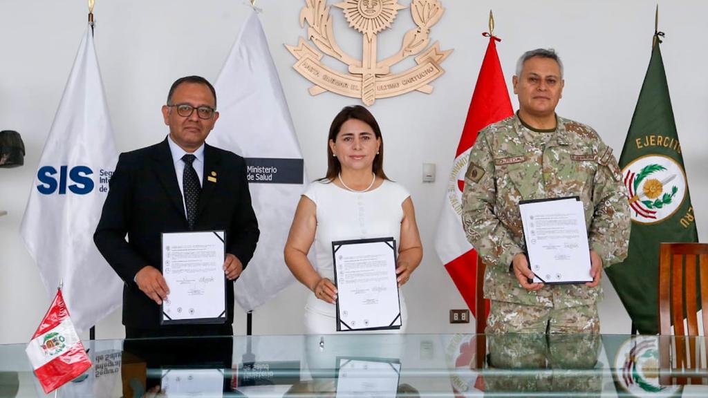 Minsa, SIS y Ejército del Perú suscriben convenio para facilitar el acceso oportuno de los servicios de salud