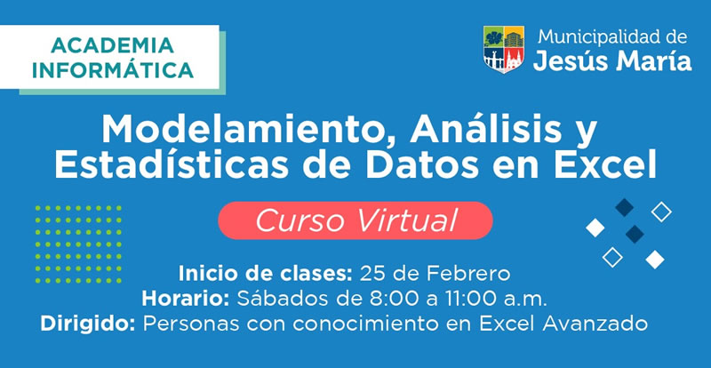 Curso Virtual Gratuito: Modelamiento, Análisis y Estadísticas de Datos en Excel