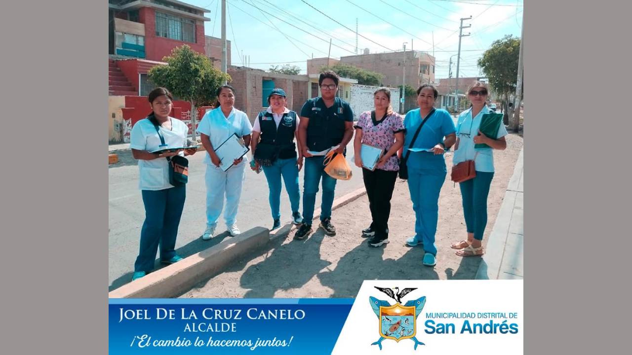 Personal Del Hospital San Juan De Dios Y La Municipalidad Distrital De San Andrés, Realizan Trabajos De Prevención Casa Por Casa En La Lucha