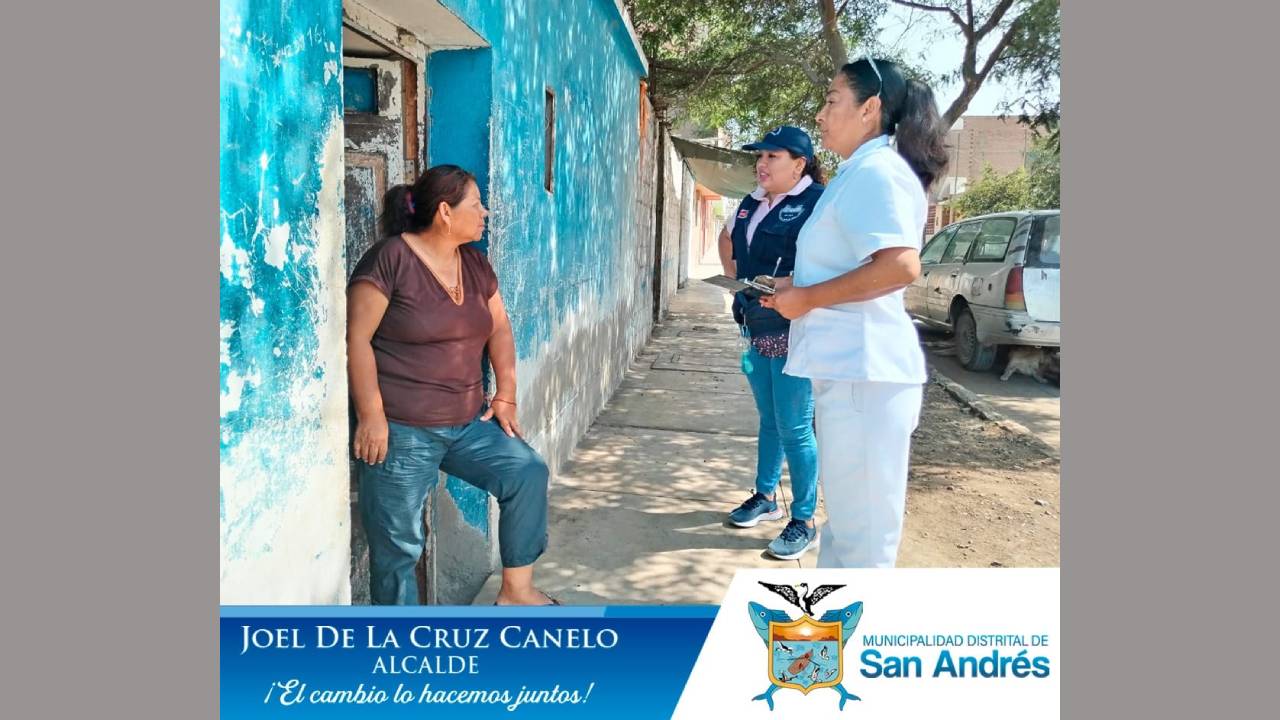 Personal Del Hospital San Juan De Dios Y La Municipalidad Distrital De San Andrés, Realizan Trabajos De Prevención Casa Por Casa En La Lucha