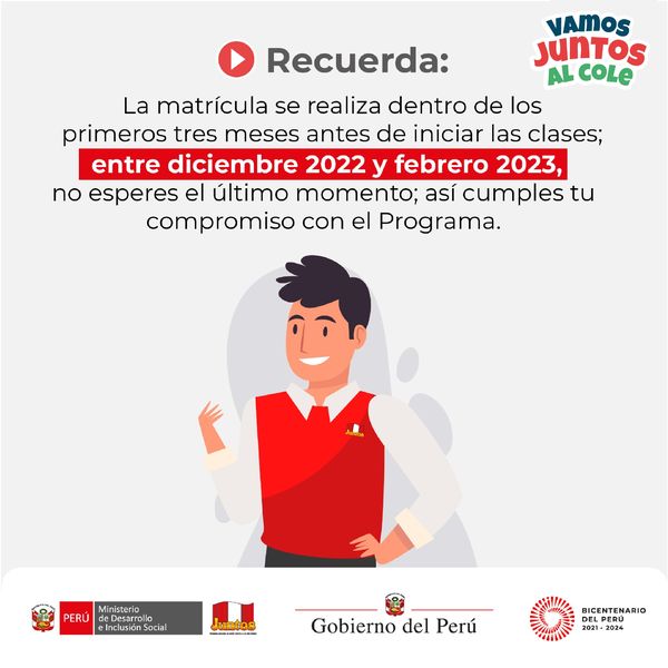 Programa Juntos Matrícula 2023