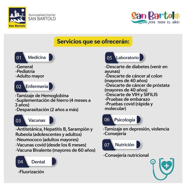 Especialidades que se atenderán durante la Campaña de Salud