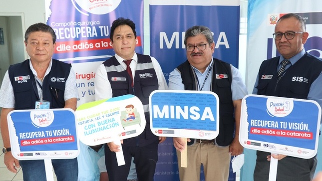 Altas autoridades de salud promocionan el inicio de la campaña de desembalse de cirugías de catarata