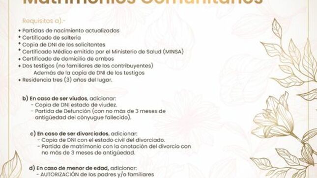 Celebración de Matrimonios Comunitarios