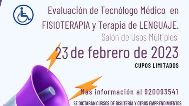 OMAPED-EL ALTO TE INVITA A INSCRIBIRTE A LA SEGUNDA CAMPAÑA DE EVALUACIÓN EN TERAPIA FÍSICA Y TERAPIA DEL LENGUAJE.