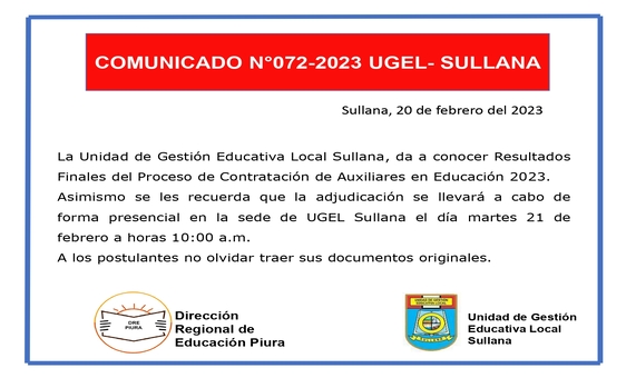 Comunicado N°72
